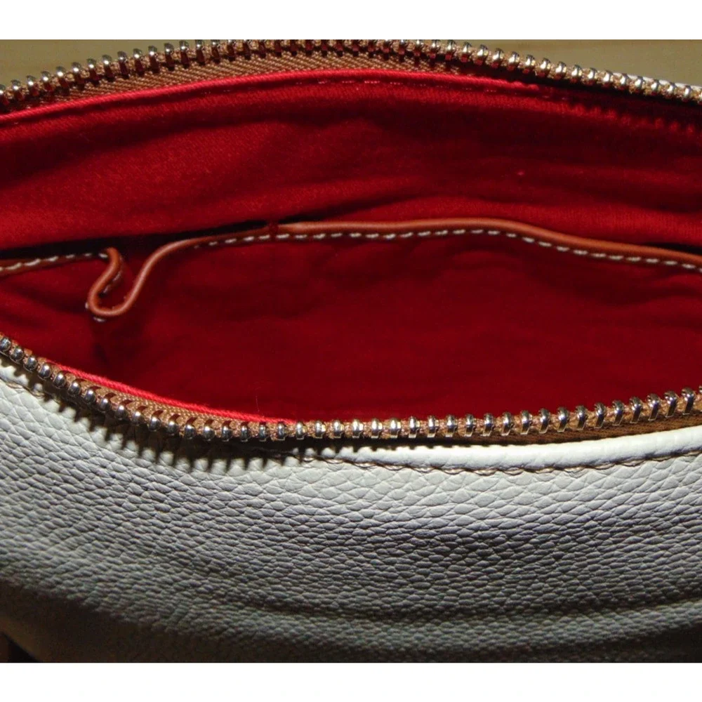Dooney & Bourke Pebble Grain Crossbody Bag Bone Leather Gold Hardware R264 NWD